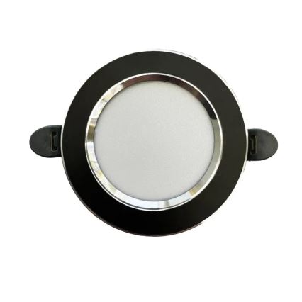 LED upotettava valo LED/7,5W/230V 4000K musta/hopea