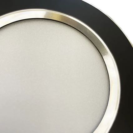 LED upotettava valo LED/7,5W/230V 4000K musta/hopea