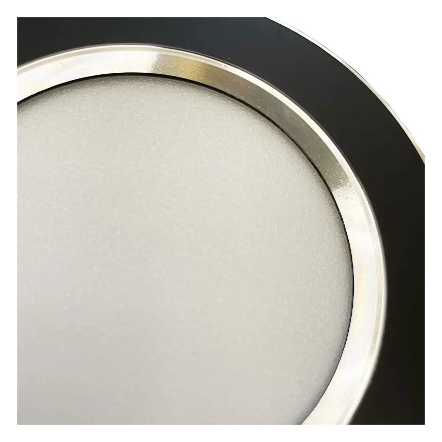 LED upotettava valo LED/7,5W/230V 4000K musta/hopea