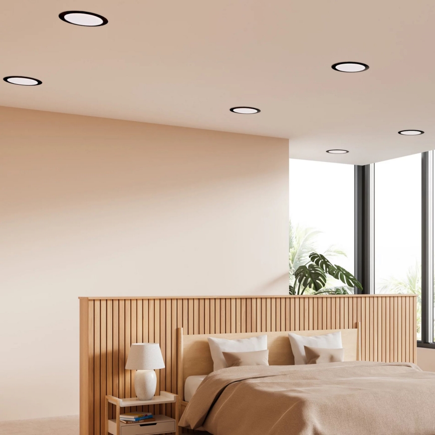 LED upotettava valo RIGEL LED/14W/230V 4000K halkaisija 22 cm musta