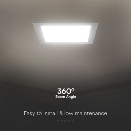 LED upotettava valo SAMSUNG CHIP LED/18W/230V 3000K 22x22 cm valkoinen