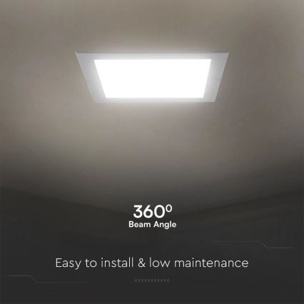 LED upotettava valo SAMSUNG CHIP LED/18W/230V 4000K 22x22 cm valkoinen