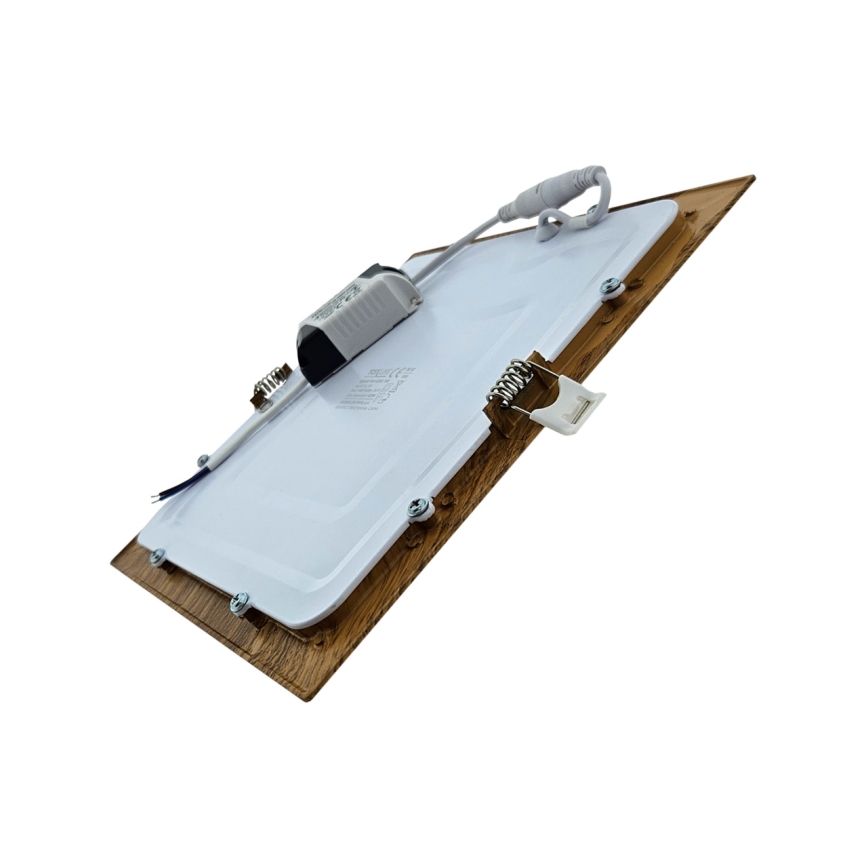 LED upotettava valo SQUARE LED/18W/230V 4200K 22x22 cm ruskea