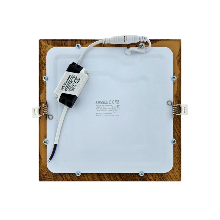 LED upotettava valo SQUARE LED/18W/230V 4200K 22x22 cm ruskea