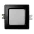 LED upotettava valo SQUARE LED/3W/230V 4000K 9x9 cm musta