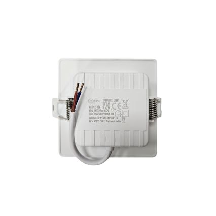 LED upotettava valo SQUARE LED/3W/230V 4000K 9x9 cm valkoinen