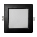 LED upotettava valo SQUARE LED/6W/230V 4000K 12x12 cm musta