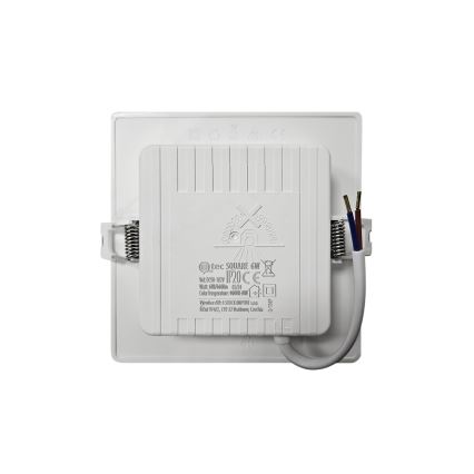 LED upotettava valo SQUARE LED/6W/230V 4000K 12x12 cm valkoinen