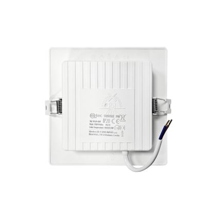 LED upotettava valo SQUARE LED/9W/230V 4000K 14,5x14,5 cm valkoinen