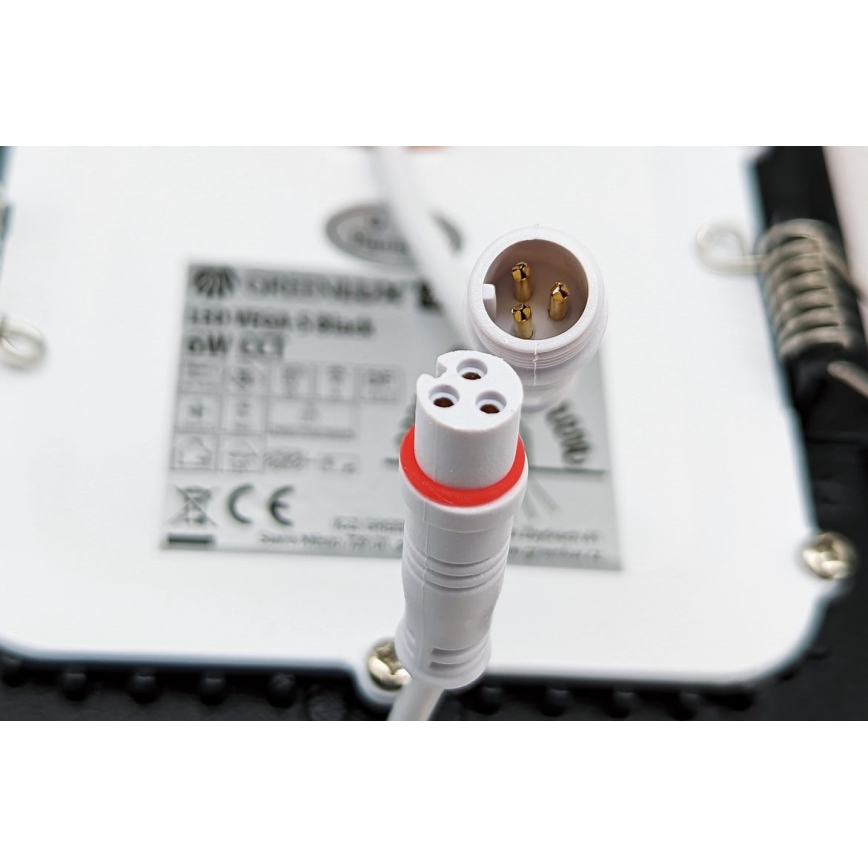 LED upotettava valo VEGA LED/12W/230V 2900/3900/5800K halkaisija 17,5 cm musta