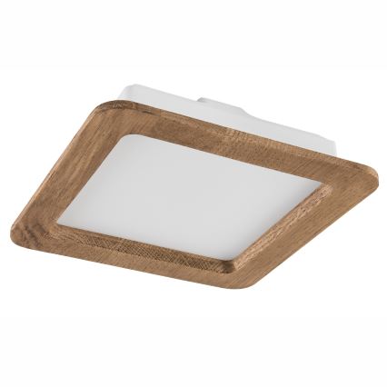 LED upotettava valo WOODY SPOT LED/17W/230V 3000K saksanpähkinä 18,5x18,5 cm