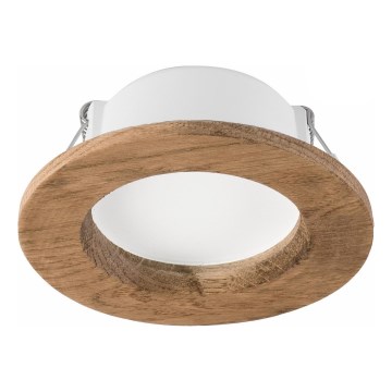 LED upotettava valo WOODY SPOT LED/5,5W/230V 4000K saksanpähkinä ø 10 cm