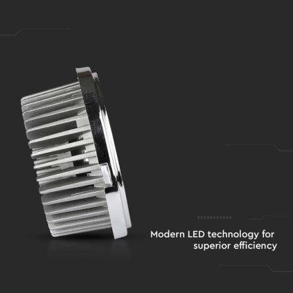 LED Upotettu kohdevalo LED/20W/230V 6400K 40°/20° halkaisija 11 cm kiiltävä kromi