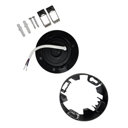 LED Upotettava/pinta-asennettava kohdevalo 2in1 LED/5W/230V 4200K halkaisija 9,3 cm musta