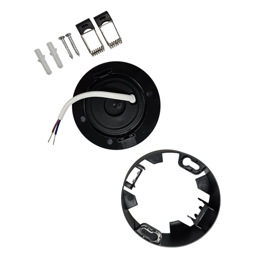 LED Upotettava/pinta-asennettava kohdevalo 2in1 LED/5W/230V 4200K halkaisija 9,3 cm musta