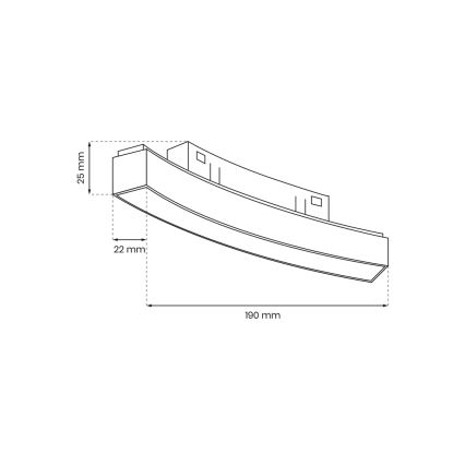 LED-valo kiskojärjestelmään MAGNETIC TRACK LED/10W/48V 3000K musta