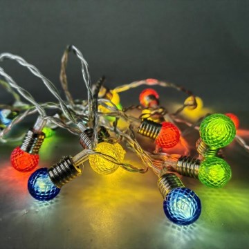 LED valoketju 20xLED/2xAA/lämmin valkoinen 1,8m lamput