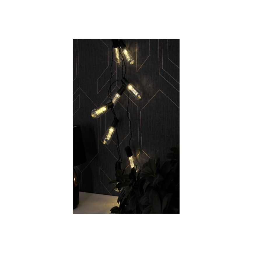 LED-valoketju EDISON 2,65 m 10xLED/2xAA