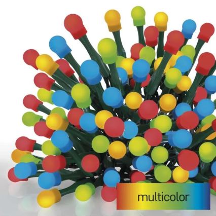 LED-valoketju ulkokäyttöön 80 LED / 8 toimintoa 13 m monivärinen IP44