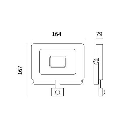 LED-valonheitin anturilla LED/30W/230V 6500K IP44