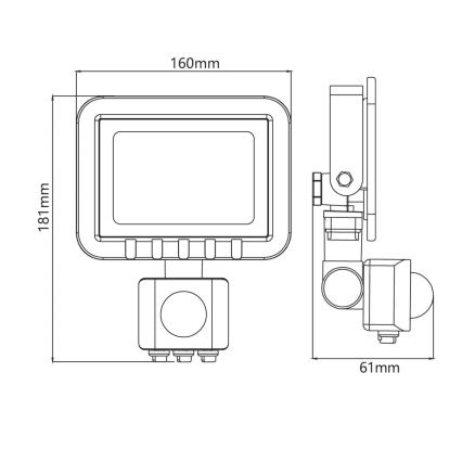 LED-valonheitin anturilla LED/30W/230V IP65