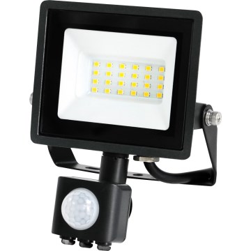 LED-valonheitin anturilla MHC LED/20W/230V IP44 6500K musta