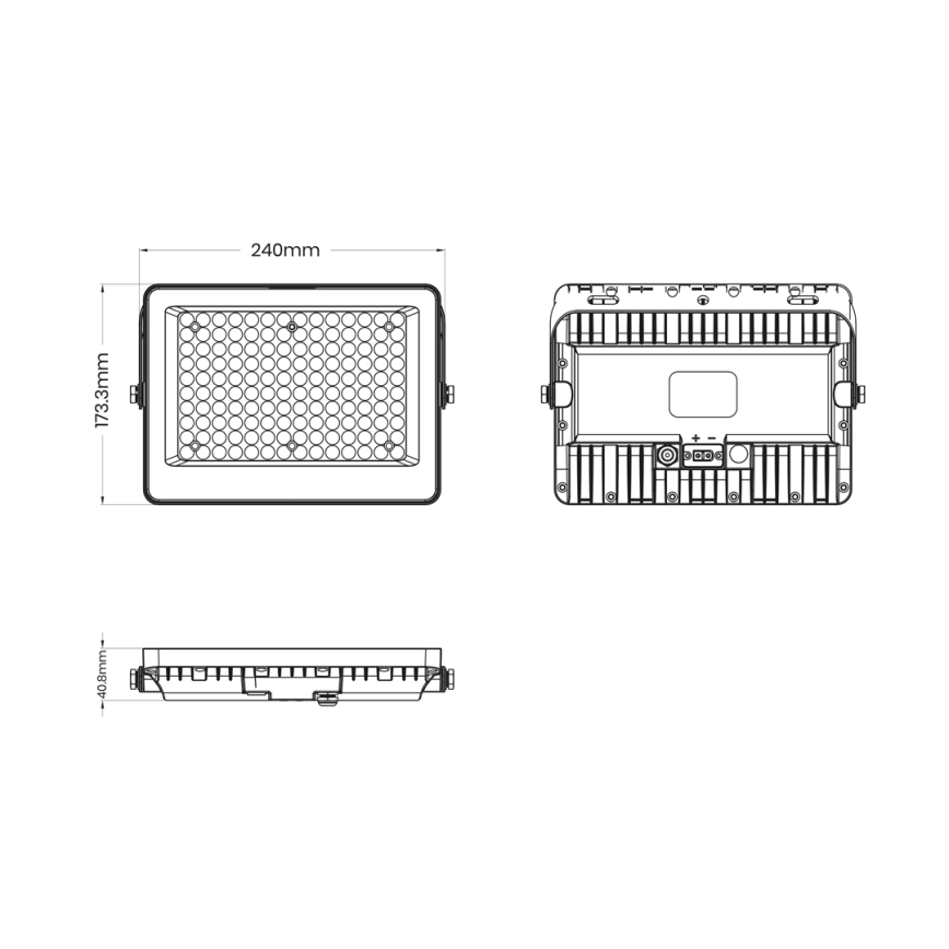 LED-valonheitin aurinkopaneelilla FOCUS LED/100W/15000 mAh 3,2V 6000K IP65 + kaukosäädin