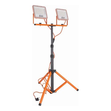 LED-valonheitin jalustalla 2xLED/50W/230V 4500K IP65 oranssi