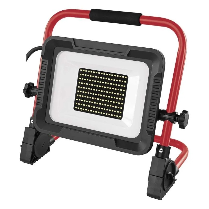 LED-valonheitin jalustalla ELION LED/100W/230V 4000K IP65 punainen/musta