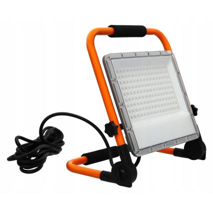 LED-valonheitin jalustalla LED/100W/230V 4500K IP65 oranssi