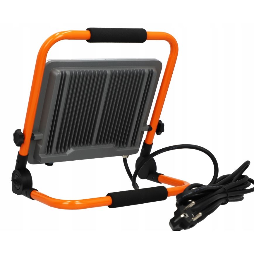 LED-valonheitin jalustalla LED/100W/230V 4500K IP65 oranssi