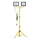 LED Valonheitin jalustalla TIGRA 2xLED/100W/230V 4000K IP54 musta/keltainen