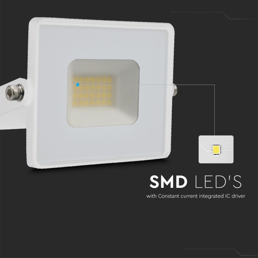 LED-valonheitin LED/20W/230V 6500K IP65 valkoinen