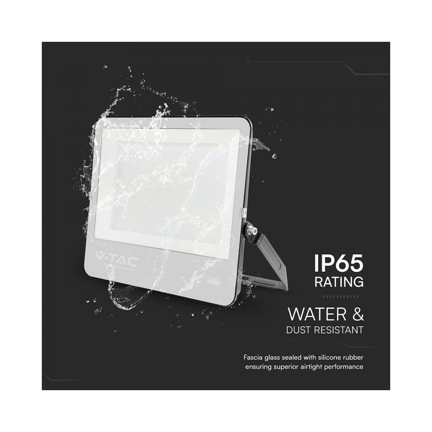 LED-valonheitin LED/300W/230V 4000K IP65 musta