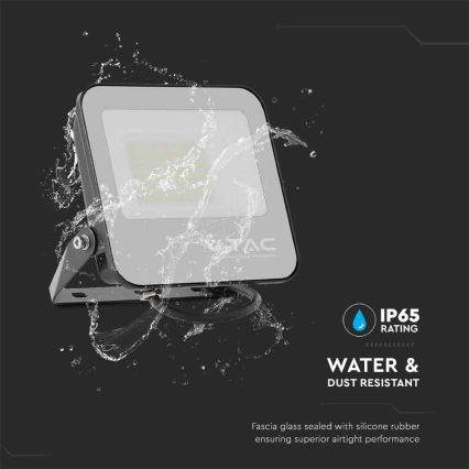 LED-valonheitin LED/50W/230V 4000K IP65 musta