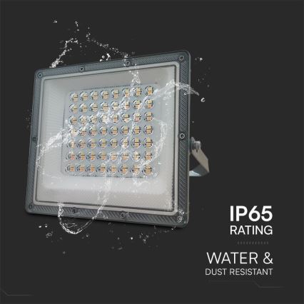 LED-valonheitin LED/50W/230V IP65 3000/4000/6500K harmaa