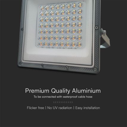 LED-valonheitin LED/50W/230V IP65 3000/4000/6500K harmaa