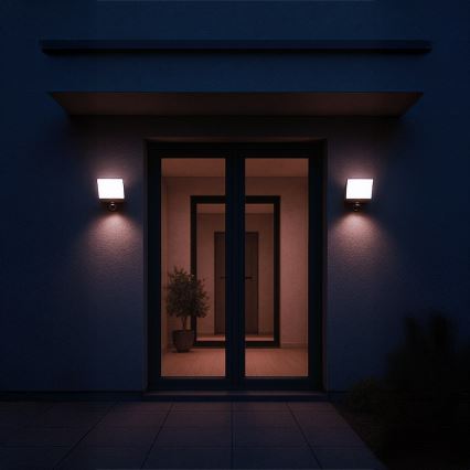 LED-valonheitin liike- ja hämäräanturilla DAVOS LED/30W/230V IP54 musta