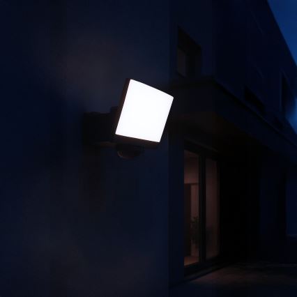 LED-valonheitin liike- ja hämäräanturilla DAVOS LED/30W/230V IP54 musta