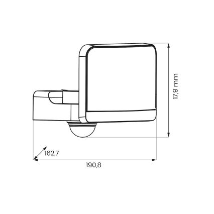 LED-valonheitin liike- ja hämäräanturilla DAVOS LED/30W/230V IP54 musta