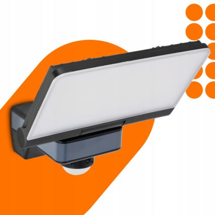 LED-valonheitin liike- ja hämäräkytkimellä LED/44W/230V 4200K IP54 musta
