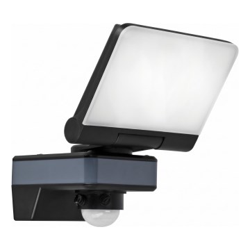 LED-valonheitin liike- ja hämärätunnistimella LED/24W/230V 4200K IP54 musta