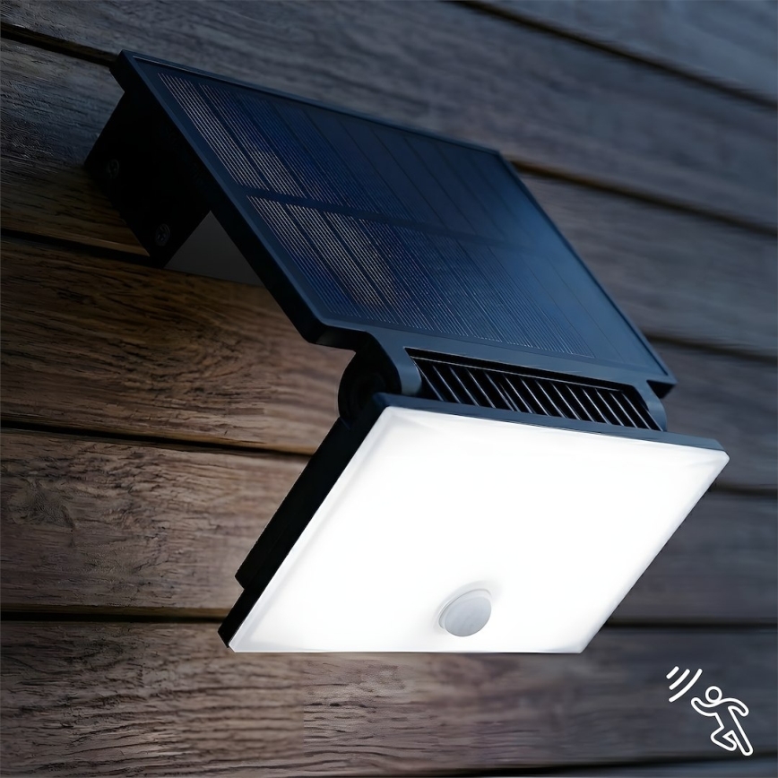 LED-valonheitin liiketunnistimella ja aurinkopaneelilla FUJI LED/8W/3,7V 2000 mAh IP44