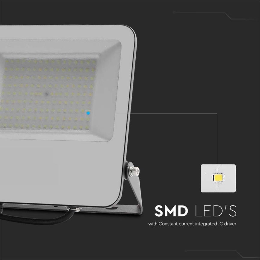 LED-valonheitin SAMSUNG CHIP LED/100W/230V 4000K IP65 musta