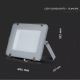 LED -valonheitin SAMSUNG CHIP LED/150W/230V 3000K IP65 harmaa