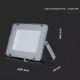 LED-valonheitin SAMSUNG CHIP LED/200W/230V 4000K IP65 harmaa