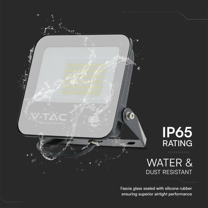 LED-valonheitin SAMSUNG CHIP LED/50W/230V 4000K IP65 musta