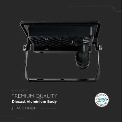 LED-valonheitin suoralla liitännällä SAMSUNG CHIP LED/10W/230V IP65 6500K musta