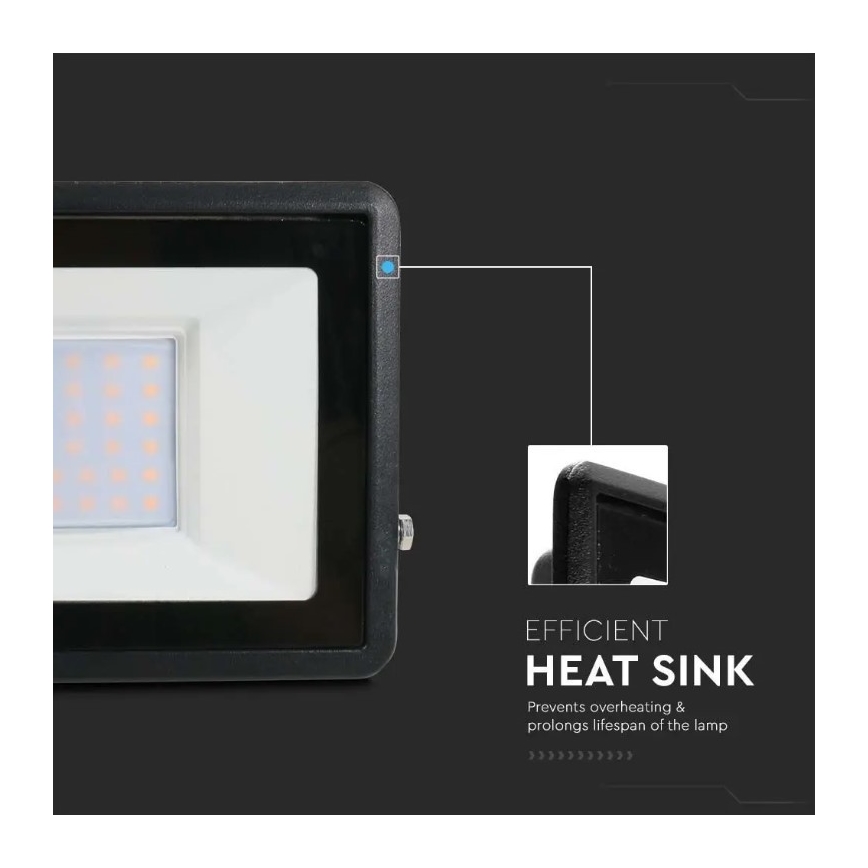 LED Valonheitin suoralla liitännällä SAMSUNG CHIP LED/30W/230V IP65 6500K