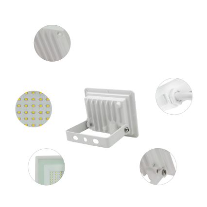 LED Valonheitin ulkokäyttöön NOCTIS LUX 3 LED/10W/230V 4000K IP65 valkoinen